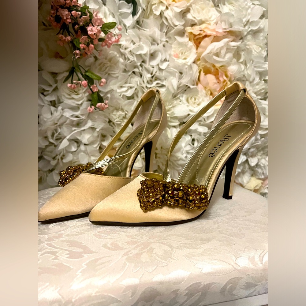 Cute Satin and rhinestone shoes
